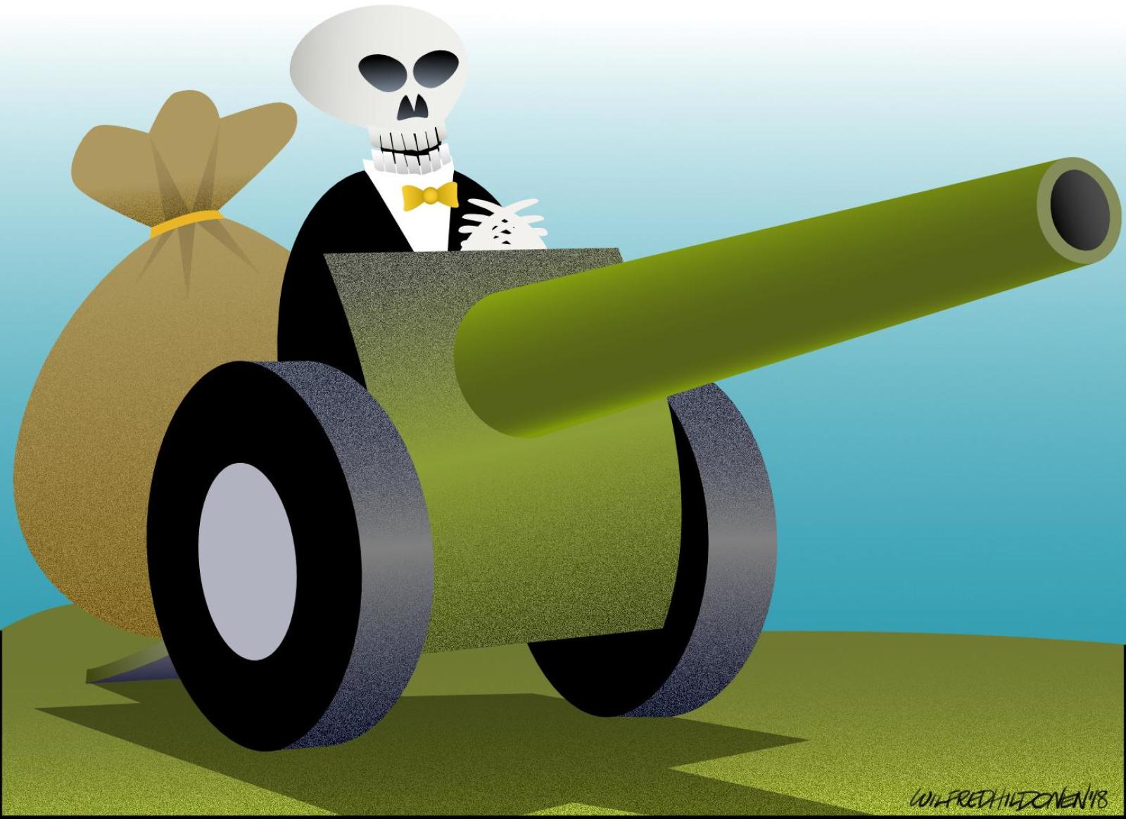 Vapenindustrins framfart anledning säga nej till fördjupad militarisering