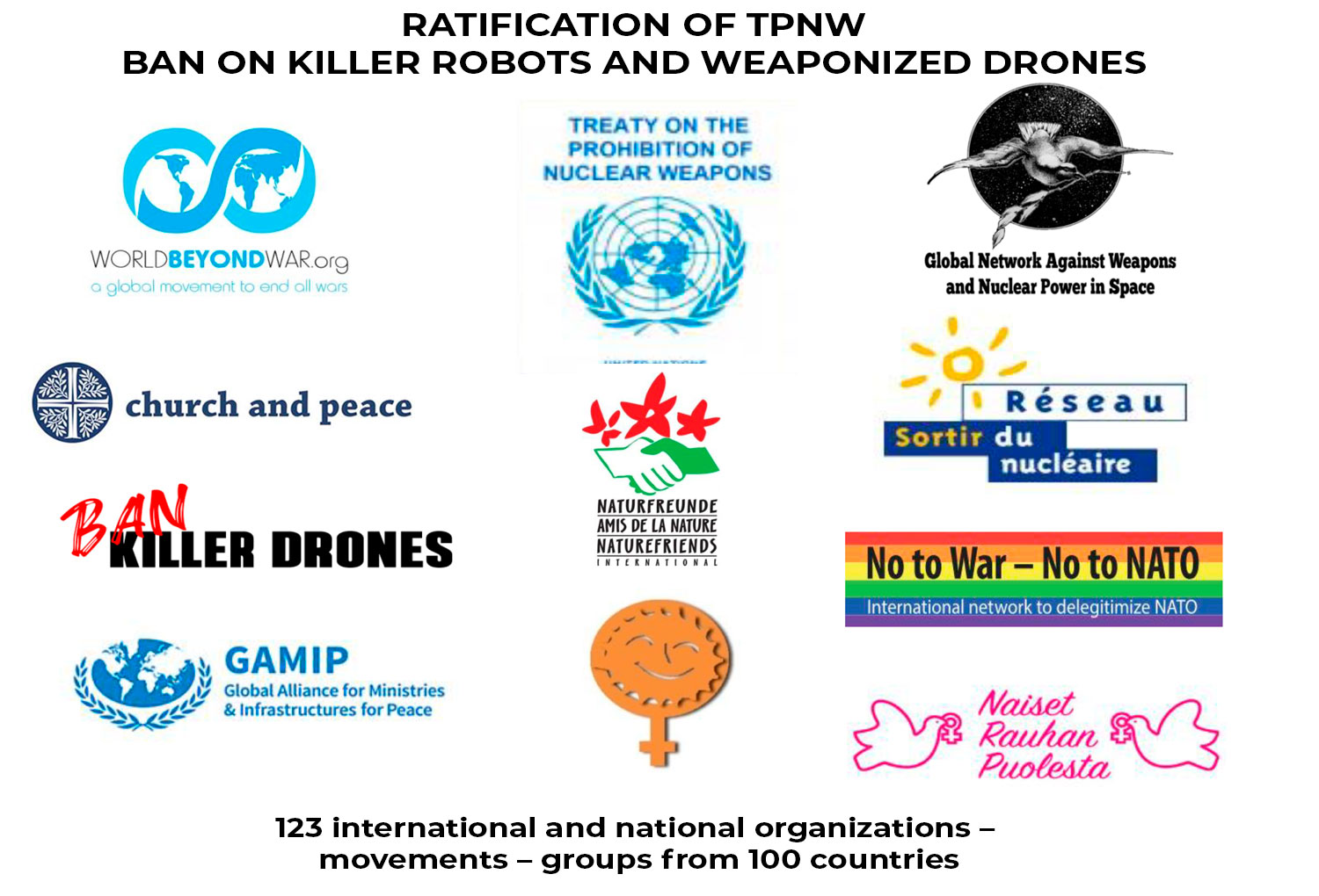 TPNW - BAN ON KILLER ROBOTS/AUTONOMOUS WEAPONS - BAN ON THE USE AND SALE OF WEAPONIZED DRONES